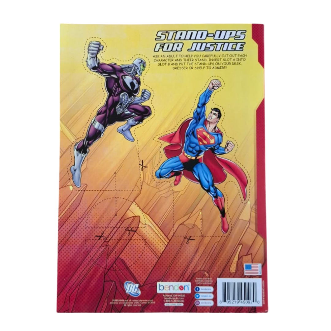 Libro para colorear con actividades, Superman